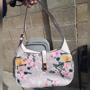 Short Floral Shoulder Purse